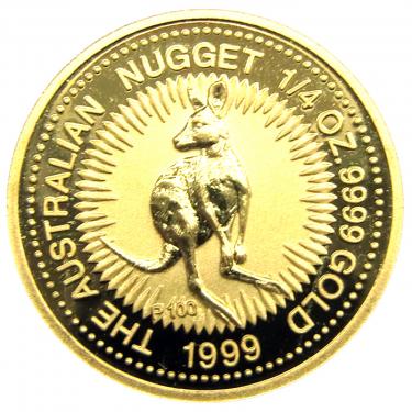 Kangaroo Nugget Goldmnze 1999 - 1/4 Unze