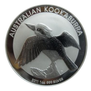 Silbermnze Kookaburra 2011 - 1 Unze 999 Feinsilber