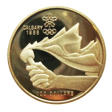 Canada Goldmnze Olympia Calgary 1988 ohne Etui und Zertifikat
