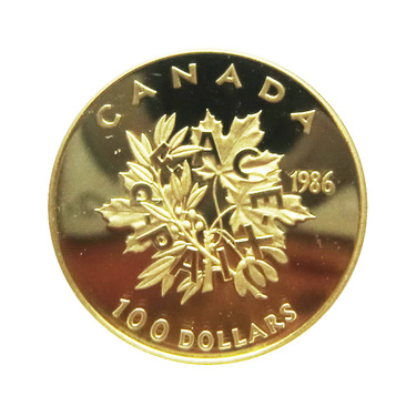 Canada Goldmnze Frieden 1986 - mit Etui und Zertifikat