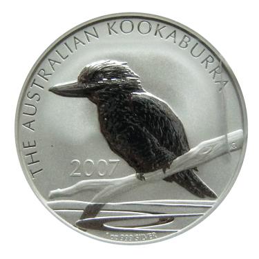 Silbermnze Kookaburra 2007 - 1 Unze 999 Feinsilber