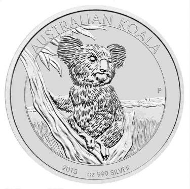 Silbermnze Koala 2015 - 1/2 Unze 999 Feinsilber