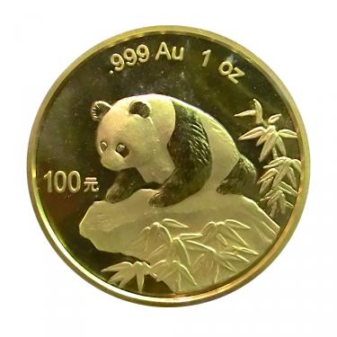 China Panda Goldmnze 1999 - 1 Unze in Original-Folie