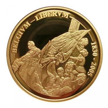 Goldmnze 100 Euro Belgien 2005 - 175 Jahre Unabhngigkeit - PP - 1/2 Unze Feingold