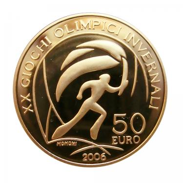 50 Euro Goldmnze Torino 2006 Olympia Winter Games - Fackellufer