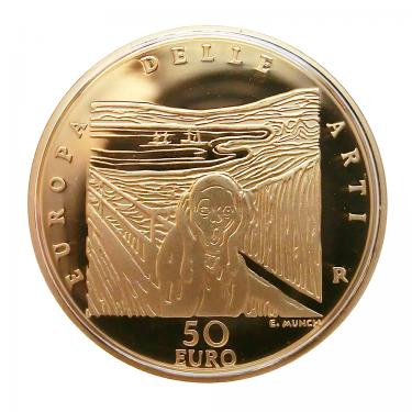 50 Euro Goldmnze Italien 2007 Delle Arti Edvard Munch
