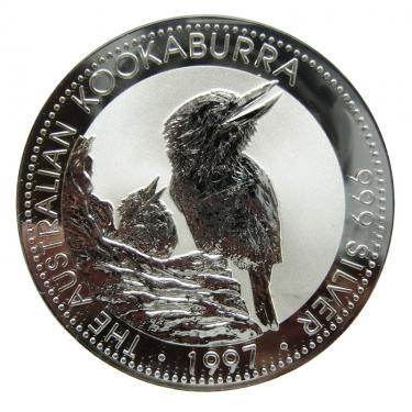 Silbermnze Kookaburra 1997 - 1 Kilo 999 Feinsilber