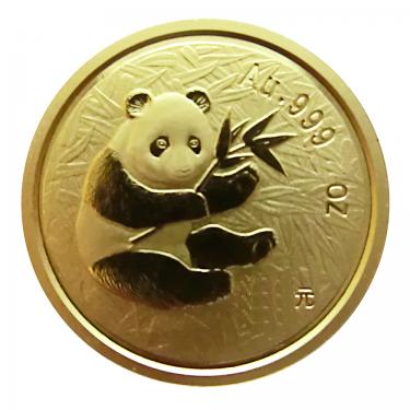 China Panda Goldmnze 2000 - 1/4 Unze in Original Folie