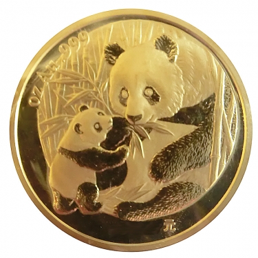 China Panda Goldmnze 2005 - 1/10 Unze in Original-Folie