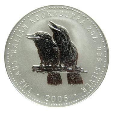 Silbermnze Kookaburra 2006 - 2 Unzen 999 Feinsilber