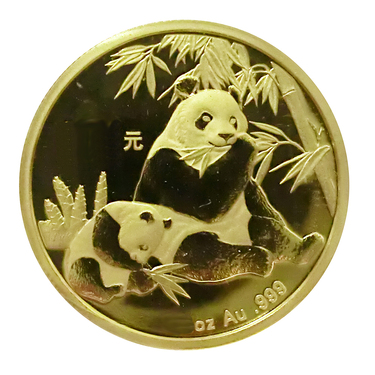 China Panda Goldmnze 2007 - 1/10 Unze in Originalfolie