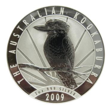 Silbermnze Kookaburra 2009 - 2 Unzen 999 Feinsilber