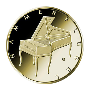 Hammerflgel Goldmnze - 50 Euro ohne Etui und ohne Zertifikat