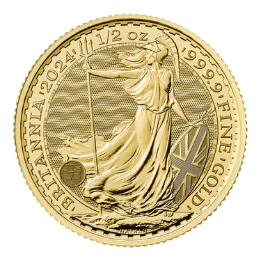 Englische Britannia Goldmnze 2024 - 999,9 Gold - 1/2 Unze