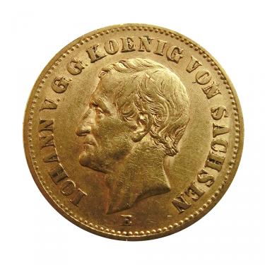 20 Mark Goldmnze Johann V.G.G., Sachsen 1873 - J.259
