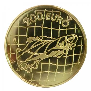 Goldmnze Spanien 200 Euro Fuball WM 2002