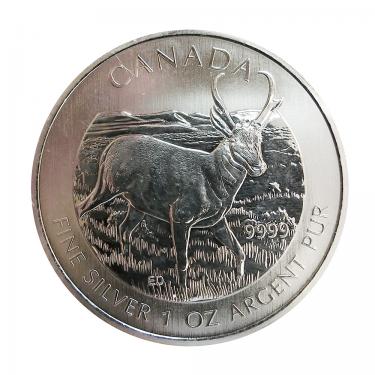 Silbermnze Canada Wild Life  Antilope 2013 - 1 Unze 999,9 Feinsilber