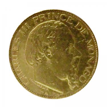 Monaco 20 Francs Goldmnze Charles III 1879 A