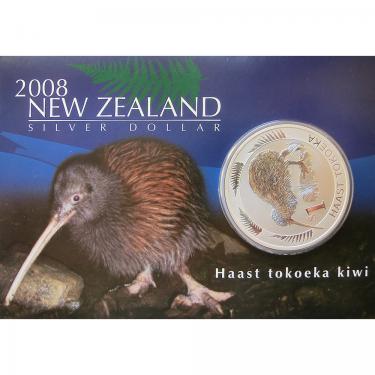 Silbermnze Neuseeland Kiwi 2008 im Blister - 1 Unze 999 Feinsilber