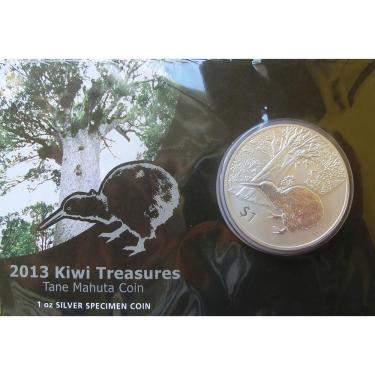 Silbermnze Neuseeland Kiwi 2013 im Blister  - 1 Unze 999 Feinsilber