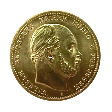 10 Mark Goldmnze Wilhelm I, Preussen 1872-1873 - J.242