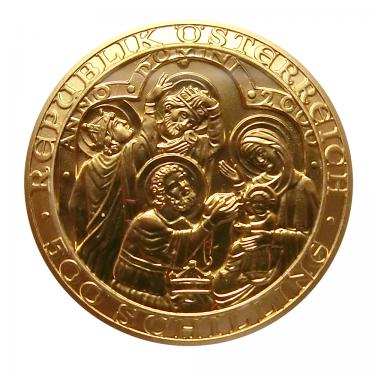 sterreich Goldmnze Christi Geburt- 500 Schilling 2000