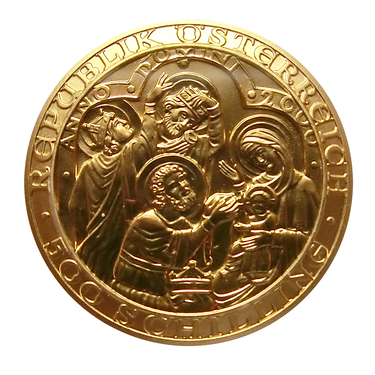Österreich Goldmünze Christi Geburt - 500 Schilling 2000 - Ohne Etui ohne Zertifikat