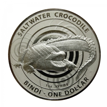 Silbermnze Salzwasser Krokodil RAM Bindi 2013 - 1 Unze