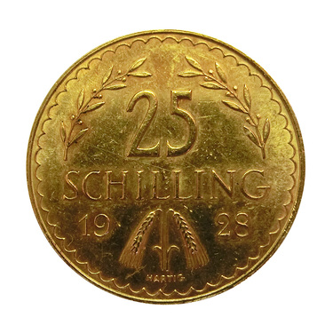 Goldmnze 25 Schilling sterreich
