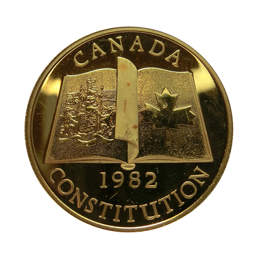 Goldmnze 1/2 Unze 100 Dollar Canada 1982 Constitution