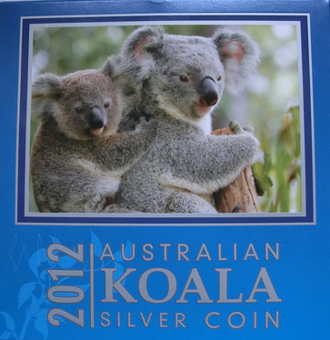 Silbermnze Koala 2012 - 5 Unzen PP mit Box und COA