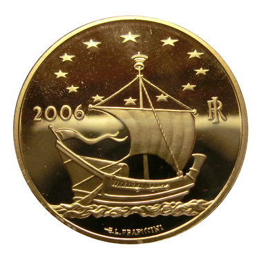Goldmnze 50 Euro L`Europa delle Arti- La Grecia 2006