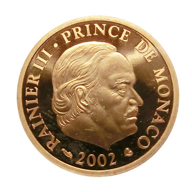 Goldmnze Monaco Frst Rainier III 20 Euro 2002 PP