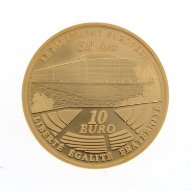 Goldmnze 10 Euro Frankreich EU-Parlament PP - 1/4 Unze