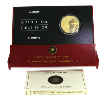 Goldmnze Canada 2005 - 100 Dollar 130 Jahre Supreme Court PP