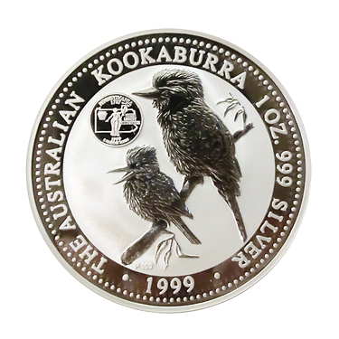 Silbermnze Kookaburra 1999 Privy Mark Pennsylvania - 1 Unze 999 Feinsilber