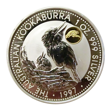 Silbermnze Kookaburra 1997 Privy Mark Phoenix Gold- 1 Unze 999 Feinsilber