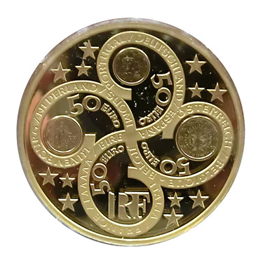Goldmnze 50 Euro Frankreich 2003 Europa Teilnehmerstaaten Whrung