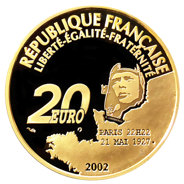 Goldmnze 20 Euro Frankreich 2002 