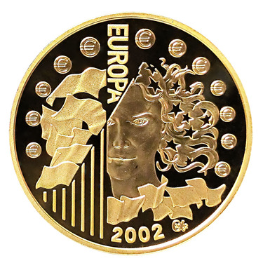 Goldmnze 10 Euro Frankreich 2002 Europa Teilnehmerstaaten Whrung