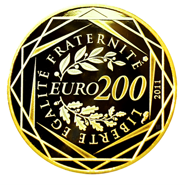 Goldmnze 200 Euro Frankreich 2011 Regionen