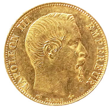 Frankreich Napoleon III 20 Franc Goldmnze 1853 - 1860