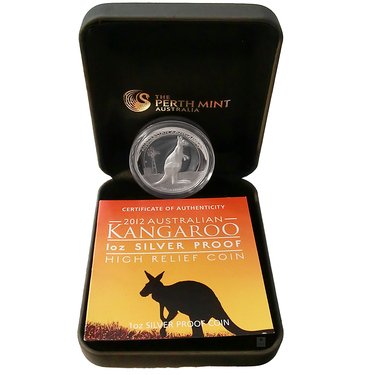 Silbermnze Kangaroo 2013 High Relief - 1 Unze Feinsilber