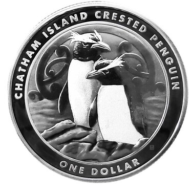 Silbermnze Neuseeland Crested Penguin 2020 - 1 Unze