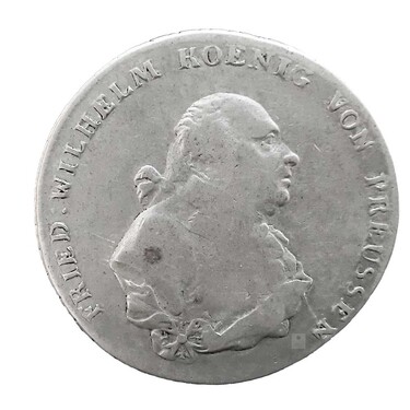 Silbermnze 1 Thaler Friedrich Wilhelm Preussen 1792 (B)