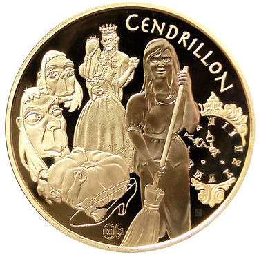 Goldmnze 20 Euro Frankreich 2002 Cinderella - Feingold 15,64 Gramm