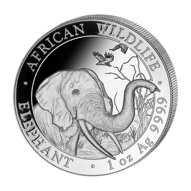 Silbermnze Somalia Elefant 2018 - 1 Unze