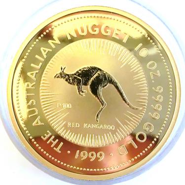 Kangaroo Nugget Goldmnze 1999 - 10 Unzen