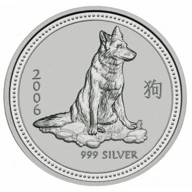 Silbermnze Lunar I Hund 2006 - 10 Kilo 999 Feinsilber