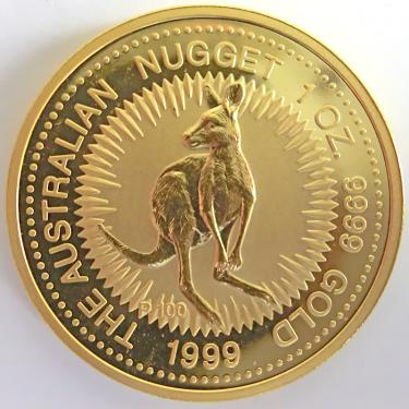 Kangaroo Nugget Goldmnze 1999 - 1 Unze